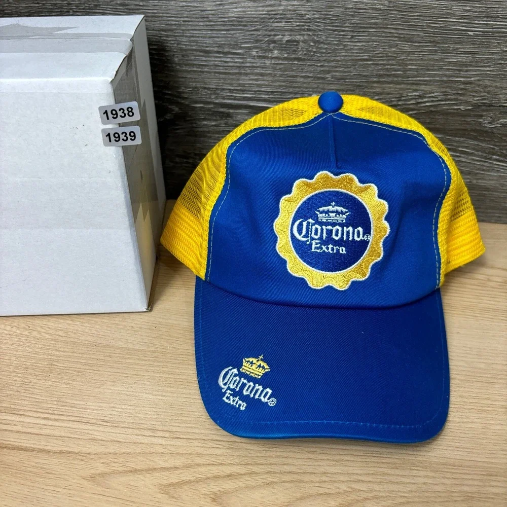 Corona Hat Cap Snapback Blue‎ Beer Trucker One Size Adjustable NWT